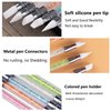YECIRALA 6Pcs Silicone Nail Tools Ombre Nail Brush For Nails Silicone Nail Brush Ombre Gel Polish Brushes Tools Reusable Nail Art Acrylic Pen Silicone Brushes For Resin Carving Nail Art Tools