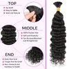 Water Wave Braiding Hair 16inch 100g With 2Bundles fo Braiding Micro Human Braiding Hair 100% Unprocessed Brazilian Virgin Human Hair Extensions(16inch,Natural Black)