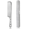 Metal Comb,2 Pcs Professional Aluminum Barber Comb Set Fine Tooth Comb Hair Styling Comb Fine Cutting Comb Anti-static Hairdressing Comb Hair Cutting Combs for Men and Women