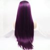 melody wig Purple Wig Synthetic Purple Lace Front Wigs For Women Hair Heat Resistant Fiber Long Silky Straight Wigs Middle Part