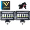 Voltage Automotive LED 4x6 Inch Dual Function Daytime Driving Light 6000K Off-Road (2 Pack + 1 Harness)