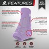Sleeve Stars Ankle Support for Ligament Damage & Sprained Ankle, Plantar Fasciitis Support & Achilles Tendonitis Pain Relief, Ankle Brace for Women & Men (Single/Light Purple)