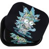 Rolling Tray with Magnetic Lid - Mini Metal Rolling Tray with Spill Proof Cover - Cute Decorative Tray - Perfect Storage for Home or On-The-Go - 7" x 5.5" (Black)