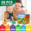NAODONGLI 26 Pcs ABC Learning Toys for Toddlers 2-4 Years,Double Sided Dinosaur Alphabet Matching Games for Kids,Montessori Educational Preschool Learning Activities Toys Gifts for Boys Girls Ages 3+