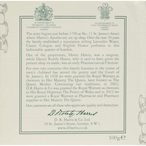 D.R. Harris Lavender Hard Shaving Soap in Mahogany Wood Bowl