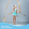 HiUnicorn 50PCS Rainbow Dance Ribbons Party Favors for Kids Circus Carnival Rhythmic Gymnastics Ballerina Birthday Party Streamers Decoration, Kids Ribbon Silks Sticks Wands for Girls