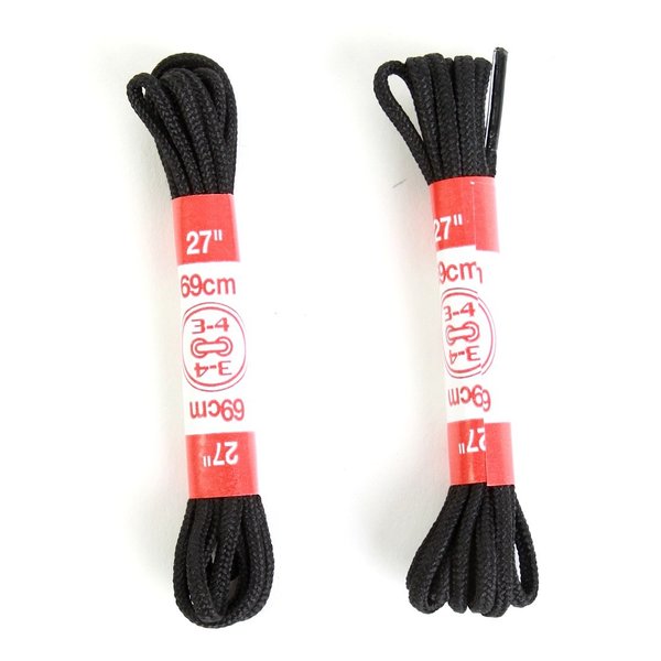 Kiwi Dress Shoe Laces, round, Black, 0.32 Oz