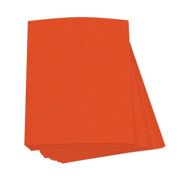 Orbit Orange - Full Sheet Bright Neon Fluorescent Labels (Stickers). Size: 8.5 X 11 Sheets (50 Per Pack)