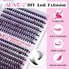 DIY Lash Extension Kit, 280pcs Individual Volume Lashes Cluster 9-16mm Mix Lash Clusters with Lash Bond and Seal and Lash Applicator Tool for DIY Eyelashes Extensions(Style-D30 D40)