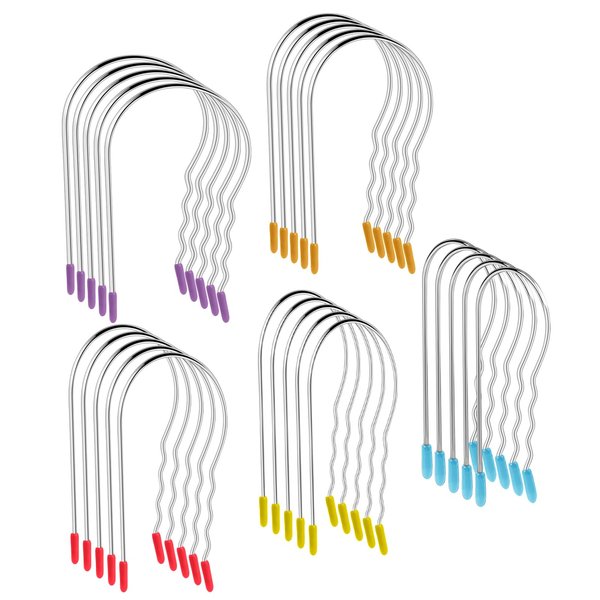 20 PCS Hot Curler Clips Replacement Kit, Hot Roller Clips 1¼",1",¾" Hot Rollers Hair Styling Curlers ToolsTravel Hot Rollers Pins for Women Girls Long Medium Short Hair (8 PCS 1¼”,6 PCS 1",6 PCS ¾ ")