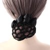 Hair Net 2PCS Vintage Elegant Flower Hair Nets Women Hair Bun Snood Nurse Hair Cover Net Fashion Ponytail Holder Dance Elastic Tie Hair Accessories