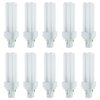 Sunlite 40543 PLD13/SP65K/10PK Double Twin Tube Compact Fluorescent Lamp, PLD 2-Pin, 13 Watts, 660 Lumens, 6500K Daylight, 2-Pin (GX23-2) Base, 10 Pack