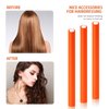 30 Pieces Flexible Curling Rods Twist Foam Hair Rollers Soft Foam No Heat Hair Rods Rollers and 1 Steel Pintail Comb Rat Tail Comb for Women Girls Long and Short Hair (9.45 x 0.71 Inch, Orange)