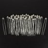 40-Pack Wedding Hair Pins - Decorative Bridal Hair Accessories, Flower Rhinestone Hair Clips, Silver - 2.75 Inches