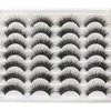 LASHMADY Lashes Cat Eye Lashes False Eyelashes Faux Mink Wispy Lashes 3D Cross Fluffy Eyelashes 14 Pairs Multipack (Fluffy)