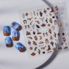 Cute Nail Art Stickers Exotic Nail Decals 5D Adhesive Nail Supplies Snake Cowboy Clothing Cow Money Bag Bohemian Style Design Cowboy Desert Cactus Nail Stickers for Women Girls Nail Art Decoration