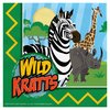 Treasures Gifted Officially Licensed Wild Kratts Birthday Party Napkins - Pack of 48 Wild Kratts Napkins - Wild Kratts Party Supplies - Wild Kratts Birthday Party Supplies - Wild Kratts Decorations