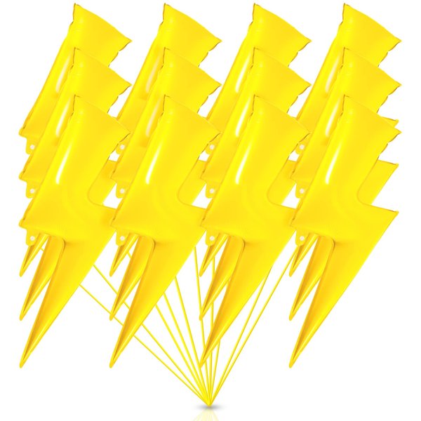 12 Pcs Lightning Bolts Balloons 36 Inch Yellow Flash Balloons Lightning Bolt Party Balloons Foil Flash Party Decorations Stylish Lightning Bolt Balloon for Birthday Party Supplies Wedding Decoration