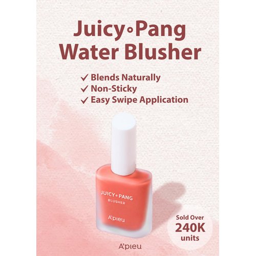 A'PIEU JUICY-PANG WATER BLUSHER (CR01 - Peach) Korean Liquid Blush For Cheeks K Beauty Makeup
