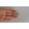 Generic Small mini gold metal crystal square hair claw clip