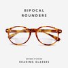Boomer Eyeware Classic Stylish Bifocal Rounders, Reading Glasses for Men & Women, 1.25, Tortoise