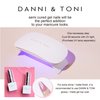 DANNI & TONI Semi Cured Gel Nail Strips Transparent Crystal Clear Gel Nail Stickers Sheer Gel Polish Strips 28 Stickers Ultra-glossy, Long-lasting, Waterproof