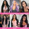 Meidisi Glueless Wigs Human Hair Pre Plucked Pre Cut Body Wave Lace Front Wigs Human Hair Pre Plucked Wear and Go Glueless Wig 4x4 Closure 28 Inch