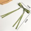 4Pcs Ribbon Bow Hair Clips with Long Tassel for Women,Hair Ribbons with Bow, Bowknot Hair Ponytail Holder Accessories for Women Girls Toddlers Teens Kids (Black +Beige)