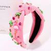 Flamingo Headbands for Women Summer Beach Headbands Tropical Palm Tree Headband Boho Hawaiian Headbands Crystal Top Knot Headband Summer Accessories Beach Vacation Outfit Party Favors (Flamingo D)