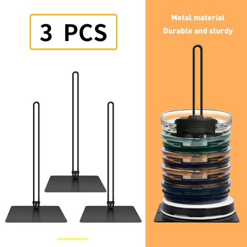 3PC Stacking Tumbler Lid Organizer - Space-Saving Design - Holds up to 30 Lids - Lid Organizer for YETI - Cup Lid Organizer - Lid Holder for Cups - Kitchen Cabinets and Countertops are Neat and Tidy.