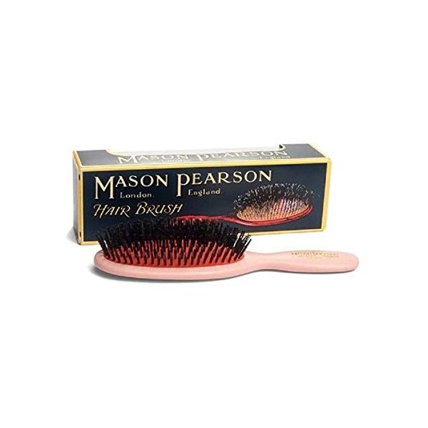 Mason Pearson Sb4 Pure Bristle Sensitive Pocket Hair Brush, Pink