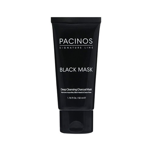 Pacinos Black Mask - Deep Cleansing Activated Charcoal Mask, Removes Impurities, Blackheads & Cleans Pores, 1.76 fl. oz.