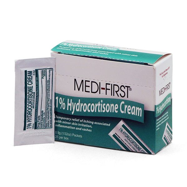 Medique 21173 Hydrocortisone Anti-Itch Cream Packets for First Aid & Emergency Kits, 25 Pack