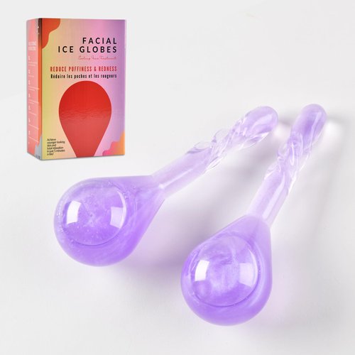 Facial Ice Globes Cryo Stick, Upgraded Ice Globes for Face, Neck and Eye, Skin Care Tool to Tighten Skin Anti-Aging Reduce Fine Lines Wrinkles, Elegant Cooling Ball Facial Massager, Quicksand Purple
