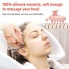 BABYSHEEP Silicone Hair Scrubber Shampoo Brush Scalp Massager Hair Growth 2 Pcs Scalp Exfoliator Wet Dry Head Massager Brush for Hair Growth & Scalp Care (Mint Green+Pearl Pink)