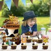 25Pcs Cowboy 5th Birthday Party Supplies, Western Cowboy Cupcake Toppers Decoration, HorseShoe Cowboy Hats Boots Happy Birthday Cupcake Toppers Decorations, Baby Shower Kids Decorations (Cowboy 5th)