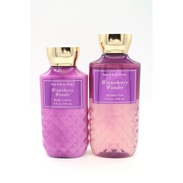 Winterberry Wonder, Bath and Body, Shower Gel and Body Lotion Bundle Set