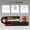 Nihewo 3S Lipo Battery 2Packs 11.1V 6500mAh RC Lipo Battery 90C Hard Case with Tr Connector Compatible with Arrma HPI 1/8 1/10 RC Truck Vehicles Car Truggy Buggy Tank Hobby