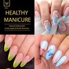 UNA GELLA Almond Gel X Nail Tips 600 Pcs Pre-filed Almond Nail Tips Full Cover Nail Tips Press On Nails 12 Sizes Half Matte Clear Fake Soft Gel Nail Tips for Nail Extension Home DIY Salon with Box