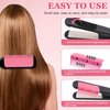 2 Pcs 2024 New Flat Iron Comb, Flat Iron Comb Attachment Clip On, Upgrade Barber Hair Straightening Comb, Professional or Home Use Compact Hair Styling Tool (Red+Black)