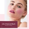Natural Color Cream Blush for Cheeks -Long Lasting Waterproof Paraben Cruelty Free Cheek Blush - Compact Blusher, Peach Pink,Rose