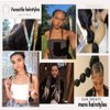 Ponytail Extensions 2 PCS Synthetic With Hair Tie Wrap Around Hair Braid Extensions Chignon Tail Rubber Band Hair Ring 26 Inch Ombre Braid DIY