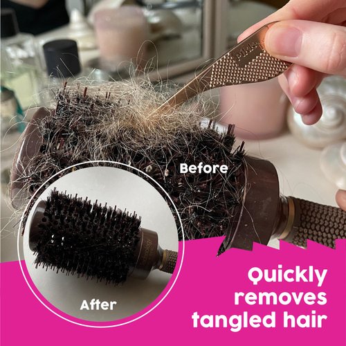 Pikk-it -As Seen on TV- Vacuum hair brush cleaner gadget designed for removing tangled hairs and fibres from vacuums and hairbrushes, super hairbrush cleaner rake - remove every brush hair in seconds