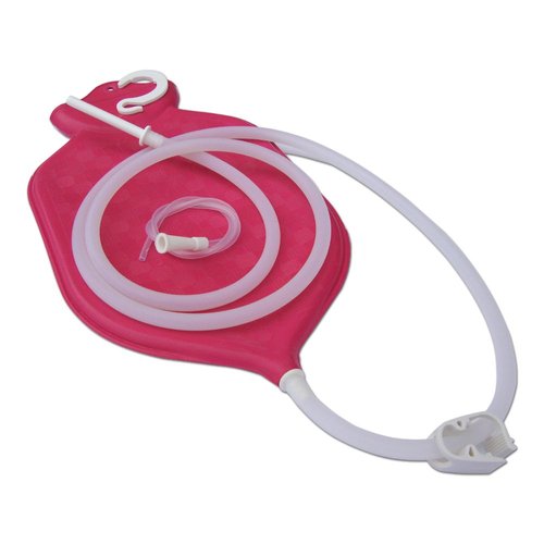 The Perfect Enema Bag Kit for Colon Cleansing With Superior Grade Silicone Hose (2 quart, open top) + 10 Colon Tips (12Fg)