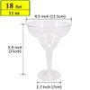 Belinlen 18 Count 11oz Clear Hard Plastic Margarita Glasses/Party Cups Wedding Parties Cocktail Cups