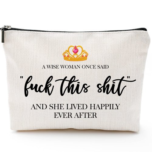 Luck This Fun Birthday Gifts for Women - Makeup Travel Case, Makeup Bag Gifts Retirement gift, Anniversary Birthday Present, Commemorative Gift