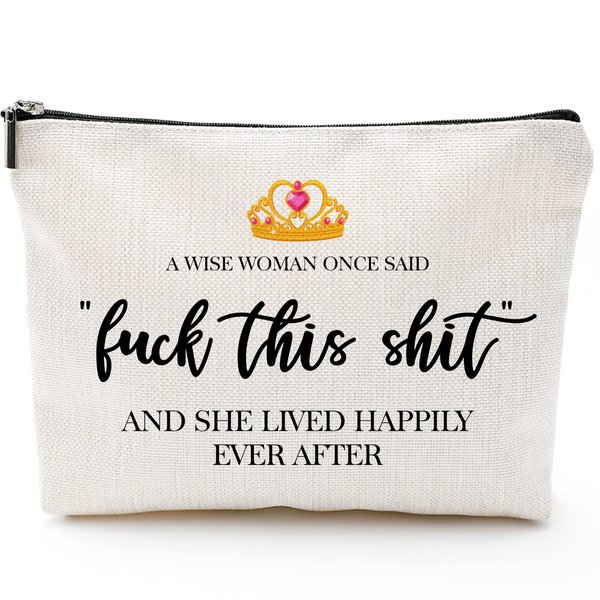 Luck This Fun Birthday Gifts for Women - Makeup Travel Case, Makeup Bag Gifts Retirement gift, Anniversary Birthday Present, Commemorative Gift
