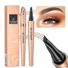 2024 New Magic Eyebrow Pencil: 3D Waterproof Eyebrow Pen for Long-Lasting Wear, Delicate Microblading Eyebrow Pencil for Fine Natural Strokes (Grey)