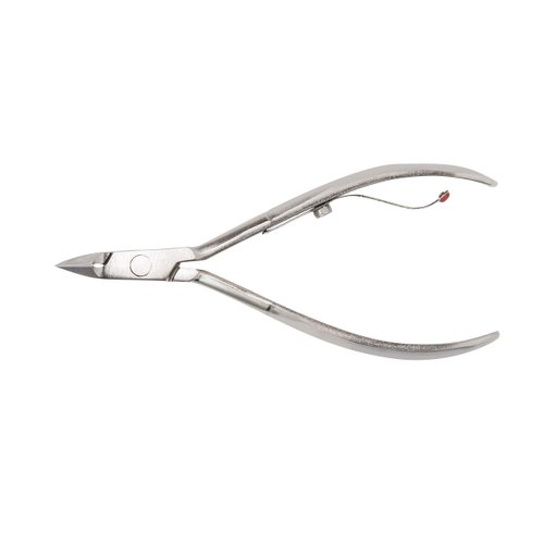 Cuticle Trimmer Super Sharp - MUNDIAL 522-AP - Cuticle Nippers for Professional Manicure Kit and Pedicure Tools, Carbon Textured Handle With Durable Spring. Tip Guard Included.