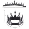 FonteeUS 2pcs Medieval King Crown for Men, Women and Kids, Stage Cosplay Crown Halloween Prop Party Favors, Gold and Silver